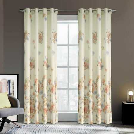 KD AMERICANA 52 x 84 in. Twilight Grommet Curtain Panel; Natural KD2853671